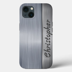 Titanium Zilver Roestvrij staal Print Case-Mate iPhone Case