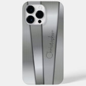 Titanium Zilver Roestvrij staal Print Case-Mate iPhone Case (Achterkant)