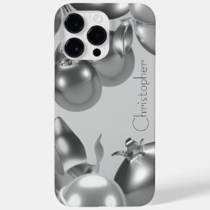 Titanium Zilver Roestvrij staal Print Case-Mate iPhone 14 Pro Max Hoesje