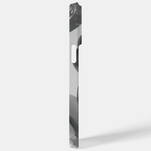 Titanium Zilver Roestvrij staal Print Case-Mate iPhone Case (Achterkant / Rechts)