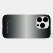 Titanium zilver roestvrij staal print Case-Mate iPhone case (Achterkant (horizontaal))