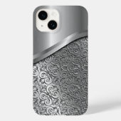 Titanium Zilver Roestvrij Staal Print iphone 15 Case-Mate iPhone Case (Achterkant)