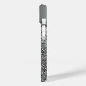 Titanium Zilver Roestvrij Staal Print iphone 15 Case-Mate iPhone Case (Achterkant / Links)