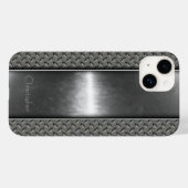 Titanium Zilver Roestvrij Staal Print iphone 15 Case-Mate iPhone Case (Achterkant (horizontaal))