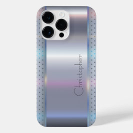 Titanium Zilver Roestvrij staal Print iPhone 14 Pro Max Hoesje