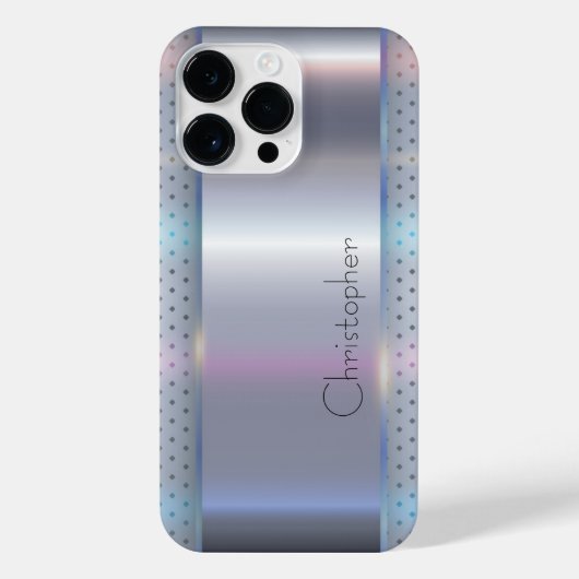 Titanium Zilver Roestvrij staal Print iPhone Hoesje (Achterkant)