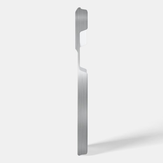 Titanium Zilver Roestvrij staal Print iPhone Hoesje (Linkerkant)