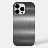 Titanium Zilver Roestvrij staal Print iPhone Hoesje (Achterkant)