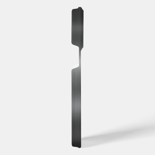 Titanium Zilver Roestvrij staal Print iPhone Hoesje (Rechterkant)