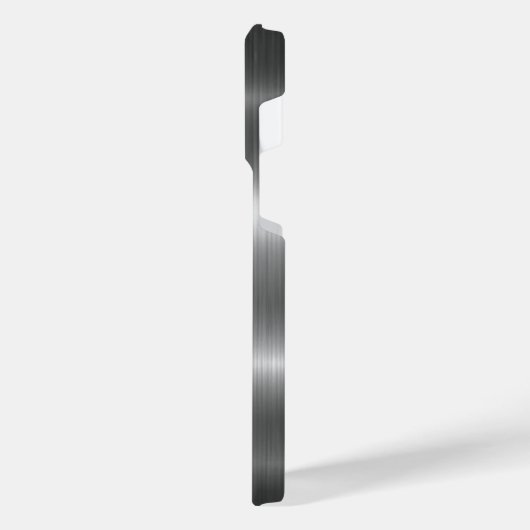 Titanium Zilver Roestvrij staal Print iPhone Hoesje (Linkerkant)