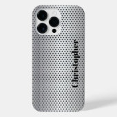 Titanium Zilver Roestvrij staal Print iPhone Hoesje (Achterkant)