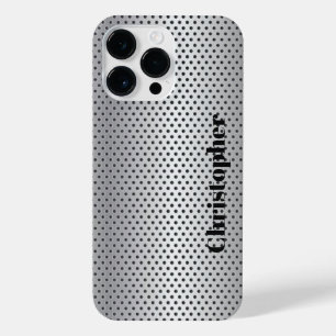 Titanium Zilver Roestvrij staal Print iPhone 14 Pro Max Hoesje