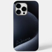 Titanium Zilveren blauw Roestvrij Staal Print Case-Mate iPhone Case (Achterkant)
