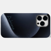 Titanium Zilveren blauw Roestvrij Staal Print Case-Mate iPhone Case (Achterkant (horizontaal))