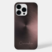 Titanium Zwart en brons Roestvrij staal Print iPhone Hoesje (Achterkant)