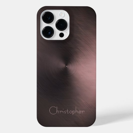 Titanium Zwart en brons Roestvrij staal Print iPhone Hoesje (Achterkant)