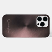 Titanium Zwart en brons Roestvrij staal Print iPhone Hoesje (Achterkant horizontaal)