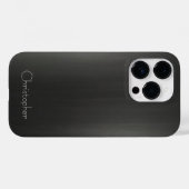 Titanium zwart zilver roestvrij staal print Case-Mate iPhone case (Achterkant (horizontaal))