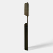 Titanium Zwart Zilver Roestvrij staal Print iPhone Hoesje (Rechterkant)