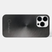 Titanium Zwart Zilver Roestvrij staal Print iPhone Hoesje (Achterkant horizontaal)