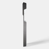 Titanium Zwart Zilver Roestvrij staal Print iPhone Hoesje (Linkerkant)