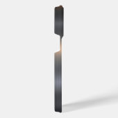 Titanium Zwart Zilver Roestvrij staal Print iPhone Hoesje (Rechterkant)