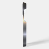 Titanium Zwart Zilver Roestvrij staal Print iPhone Hoesje (Linkerkant)