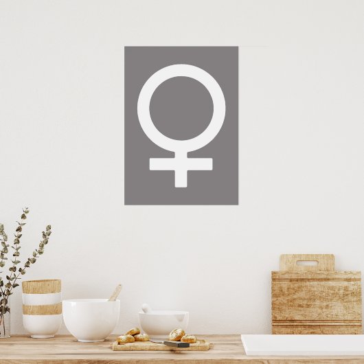 Titaniumsymbool voor Vrouw Poster (Keuken)