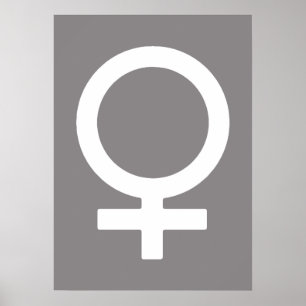 Titaniumsymbool voor Vrouw Poster