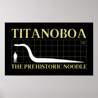 Titanoboa Extinct Large Snake Prehistorische Noodl Poster