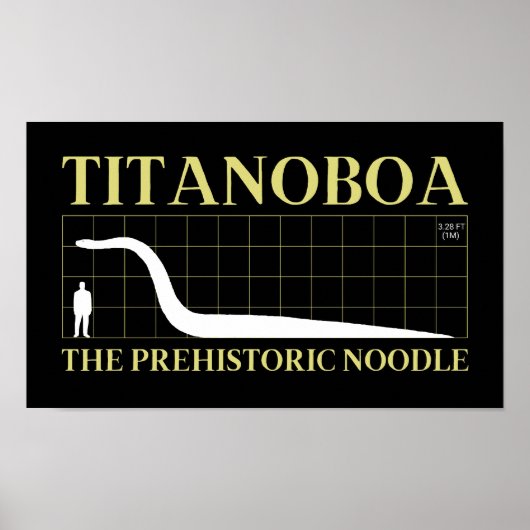 Titanoboa Extinct Large Snake Prehistorische Noodl Poster (Voorkant)