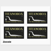 Titanoboa Extinct Large Snake Prehistorische Noodl Rechthoekige Sticker (Vel)