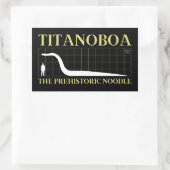 Titanoboa Extinct Large Snake Prehistorische Noodl Rechthoekige Sticker (Tas)