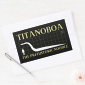 Titanoboa Extinct Large Snake Prehistorische Noodl Rechthoekige Sticker (Envelop)