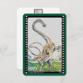 Titanosaurus Flat Dinosaur Wenskaart Blank (Voorkant / Achterkant)