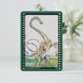 Titanosaurus Flat Dinosaur Wenskaart Blank (Staand voorkant)