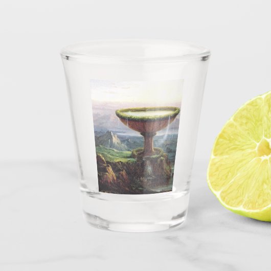 Titan's Goblet beroemd gemaakt door Thomas Cole Shot Glas (Voorkant)