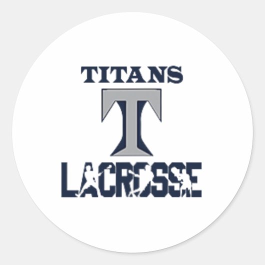 Titans Lacrosse Ronde Sticker (Voorkant)