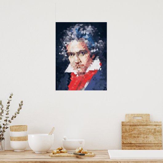 Titans of Music: Beethoven Poster (Low poly) (Keuken)