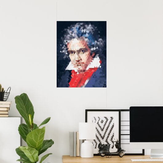 Titans of Music: Beethoven Poster (Low poly) (Thuiskantoor)