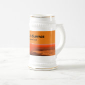 Titan's Surface (wit met gouden sierstrip) Bierpul (Voorkant rechts)