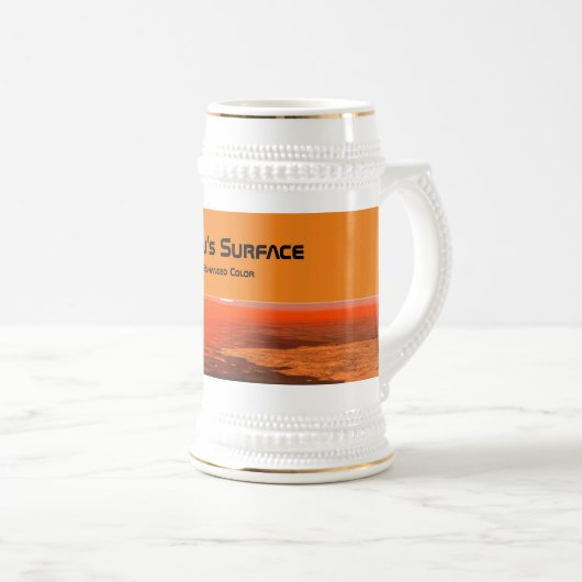 Titan's Surface (wit met gouden sierstrip) Bierpul (Voorkant rechts)