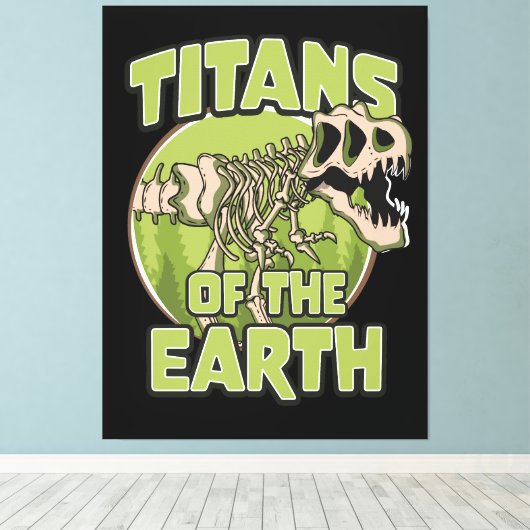 Titans van de aarde logo canvas afdruk (Insitu (Houten vloer))
