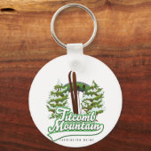 Titcomb Mountain Farmington Maine Ski Sleutelhanger (Voorkant)