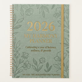 Titel: 2026 Mijn Harmonie Dagplanner | Salie Bloem Planner