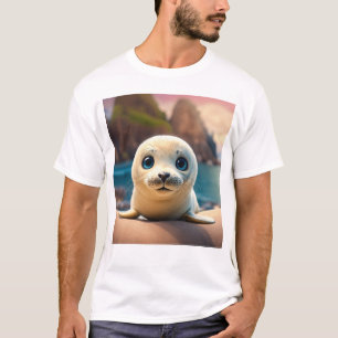 **Titel:** 3D Baby Seal Character Design **Descri T-shirt