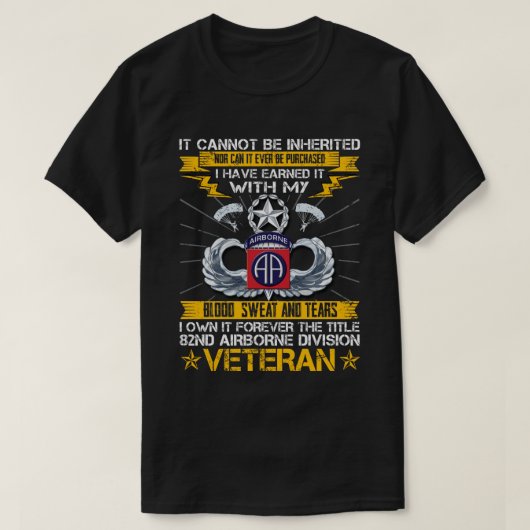 Titel 82e Veteraan, Luchtvaartdivisie T-shirt (Design voorkant)