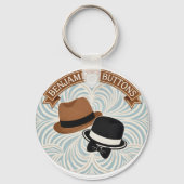 Titel Benjamin en knopen dappere detective sleutel Sleutelhanger (Achterkant)