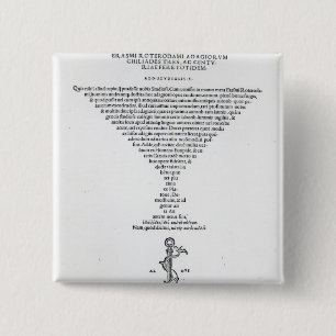 Titel bladzijde van de Leeftijd van Erasmus Vierkante Button 5,1 Cm