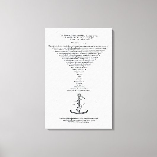 Titel bladzijde van de Leeftijd van het Erasmus-pr Canvas Afdruk (Voorkant)